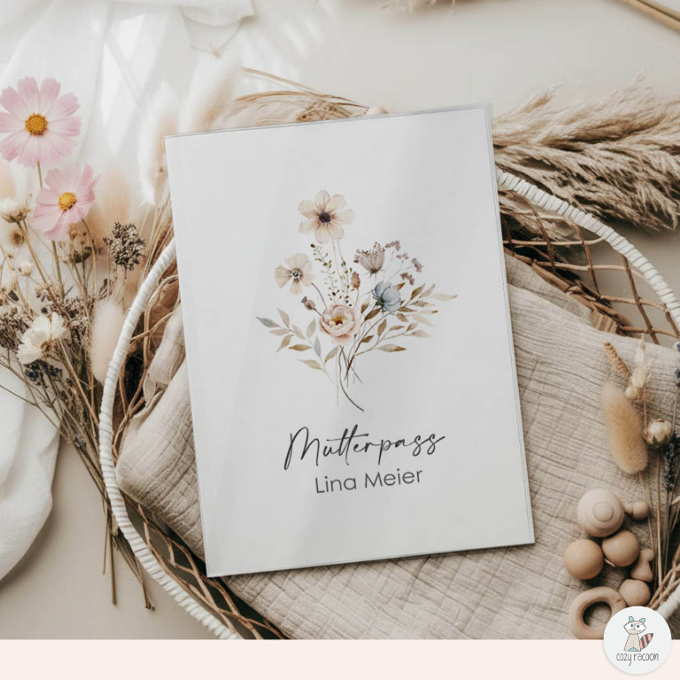 Blumenstrauß Mutterpasshülle Mit Personalisierung