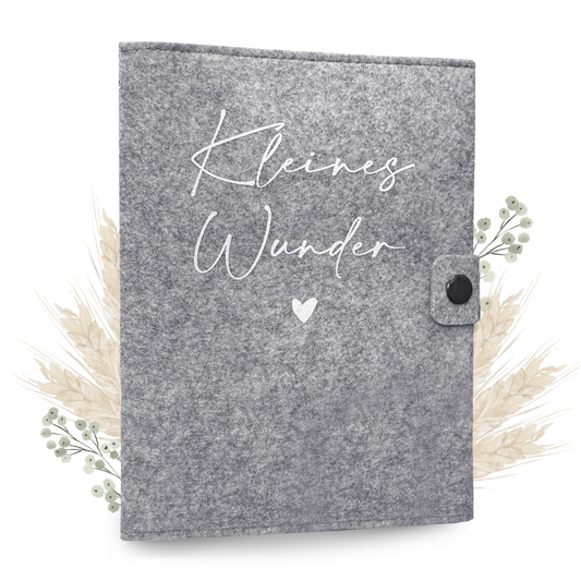 Kleines Wunder Mutterpasshülle aus Filz Ohne Personalisierung