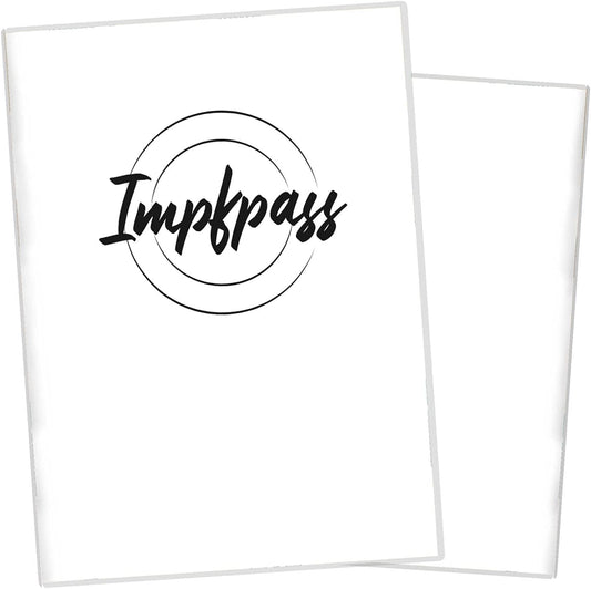 Clear White Impfpasshülle für Erwachsene und Kinder