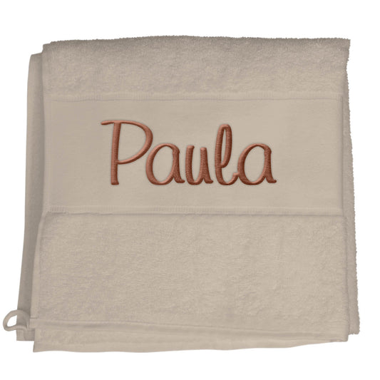 Sand Hochwertiges Händehandtuch Bestickt mit Namen
