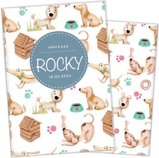 Rocky Wilhelm Fell Impfpasshülle für Tiere Mit Namen