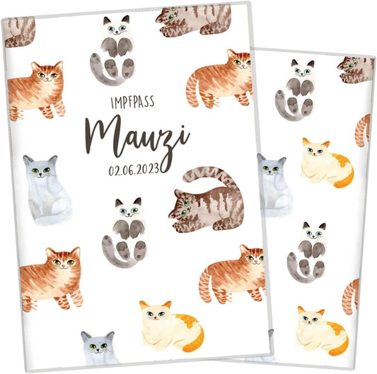 Mauzi Wilhelm Fell Impfpasshülle für Tiere Mit Namen