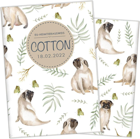 Cotton Wilhelm Fell EU-Heimtierausweis für Tiere Mit Namen