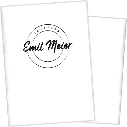 Clear White Personalisierbare Impfpasshülle für Erwachsene und Kinder