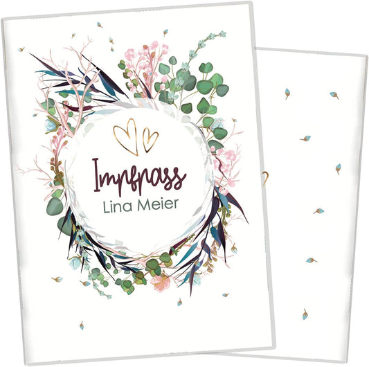 Flower Party Personalisierbare Impfpasshülle für Erwachsene und Kinder