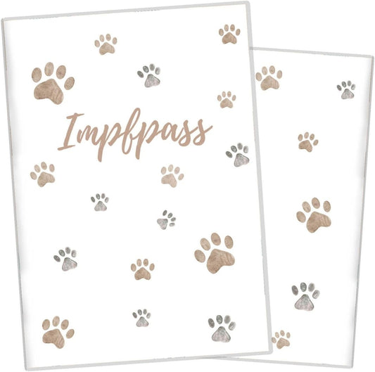 Pfote Beige Wilhelm Fell Impfpasshülle für Tiere