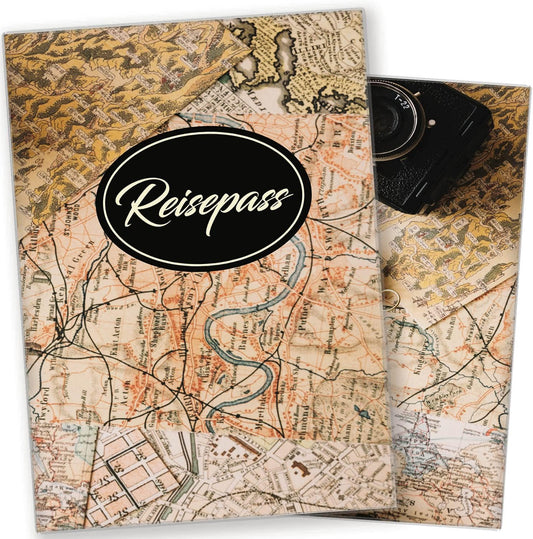 Karte Reisepasshülle für Erwachsene und Kinder