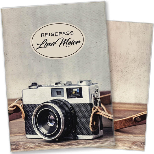 Kamera Reisepasshülle für Erwachsene und Kinder Mit Namen