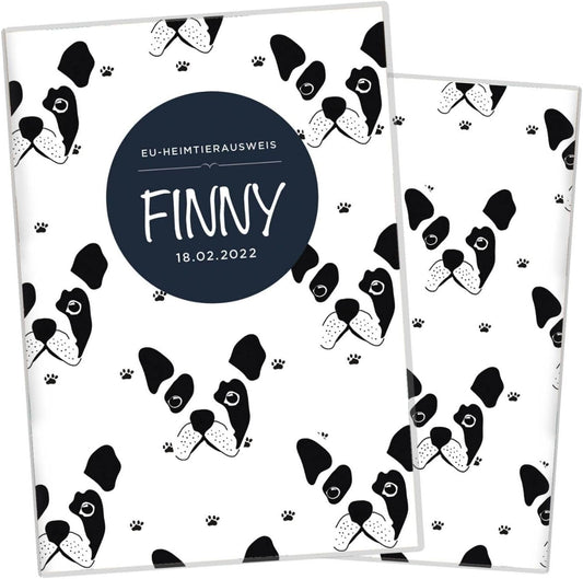 Bulldogge Wilhelm Fell EU-Heimtierausweis für Tiere Mit Namen