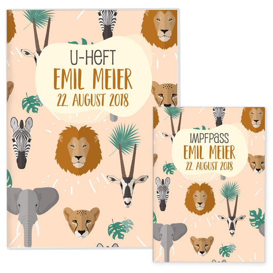 Safari U-Heft und Impfpasshülle Mit Personalisierung