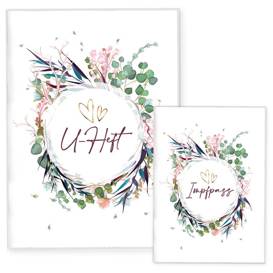 Flower Party U-Heft und Impfpasshülle Ohne Personalisierung