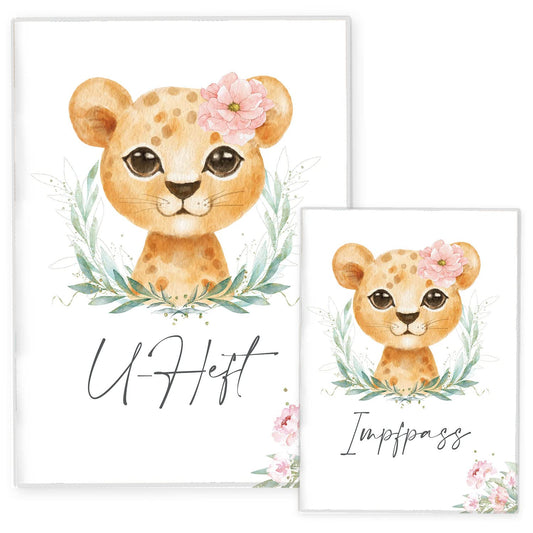 Löwen Mädchen U-Heft und Impfpasshülle Ohne Personalisierung