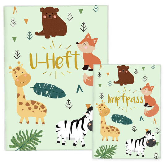 Zebra & Giraffe U-Heft und Impfpasshülle Ohne Personalisierung