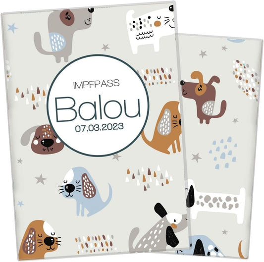 Balou Wilhelm Fell Impfpasshülle für Tiere Mit Namen