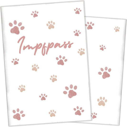 Pfote Rosa Wilhelm Fell Impfpasshülle für Tiere