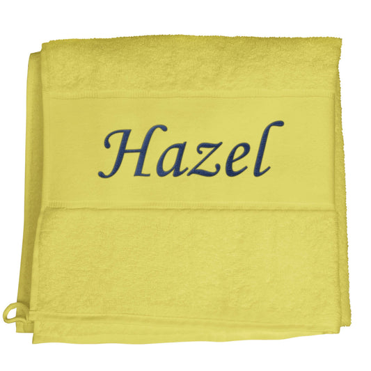 Gelb Hochwertiges Händehandtuch Bestickt mit Namen