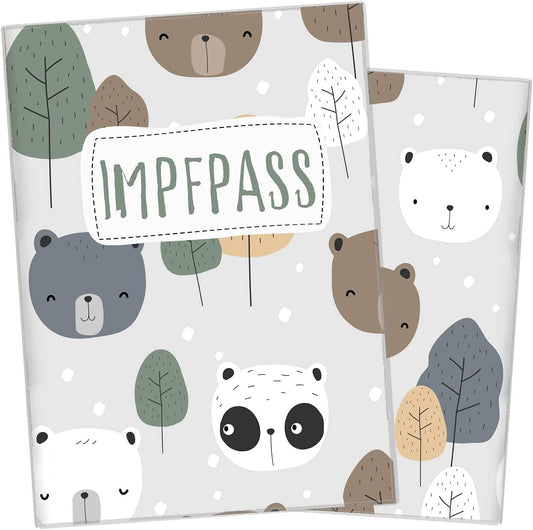 Bären Impfpasshülle für Erwachsene und Kinder