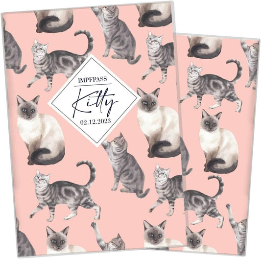 Kitty Wilhelm Fell Impfpasshülle für Tiere Mit Namen