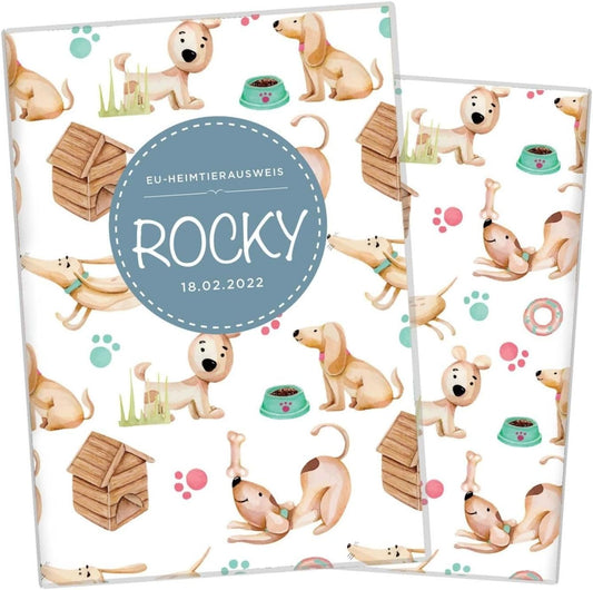 Rocky Wilhelm Fell EU-Heimtierausweis für Tiere Mit Namen