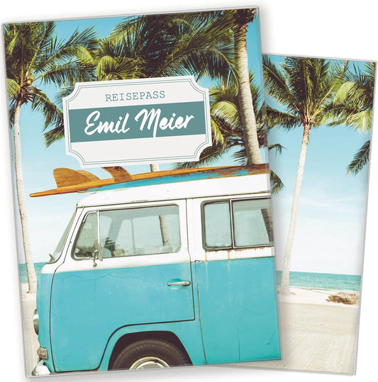 Camper Reisepasshülle für Erwachsene und Kinder Mit Namen