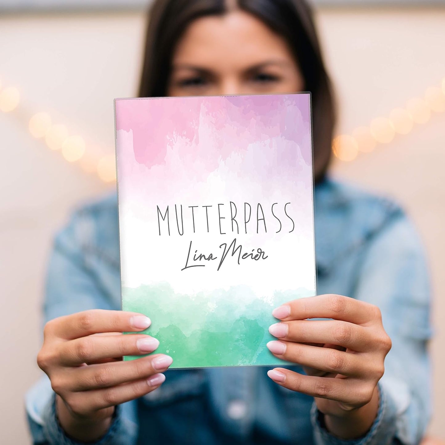 Watercolor 3 Mutterpasshülle Mit Personalisierung