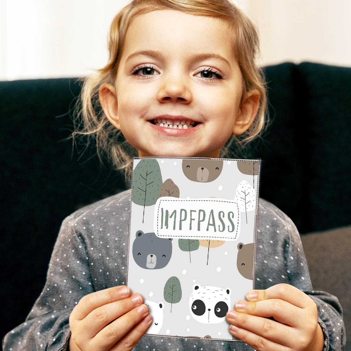 Bären Impfpasshülle für Erwachsene und Kinder