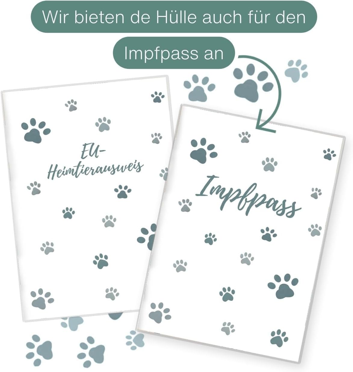 Pfote Blau Wilhelm Fell EU-Heimtierausweis für Tiere