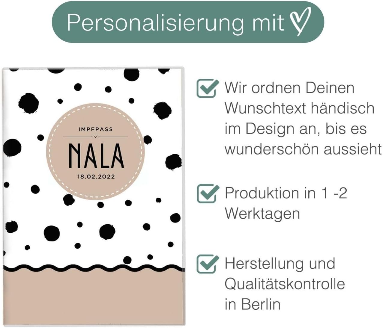 Nala Wilhelm Fell Impfpasshülle für Tiere Mit Namen