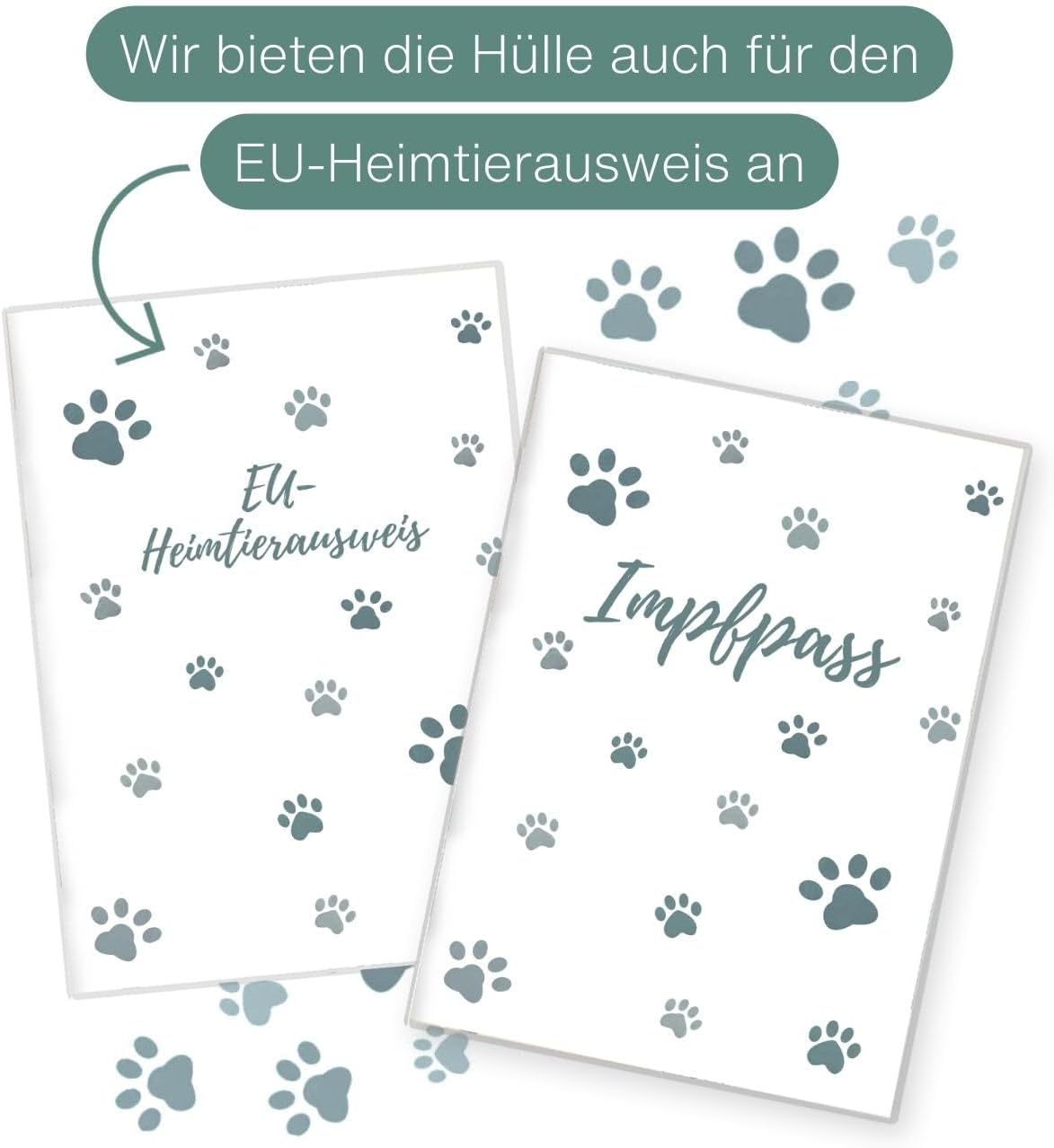 Pfote Blau Wilhelm Fell Impfpasshülle für Tiere