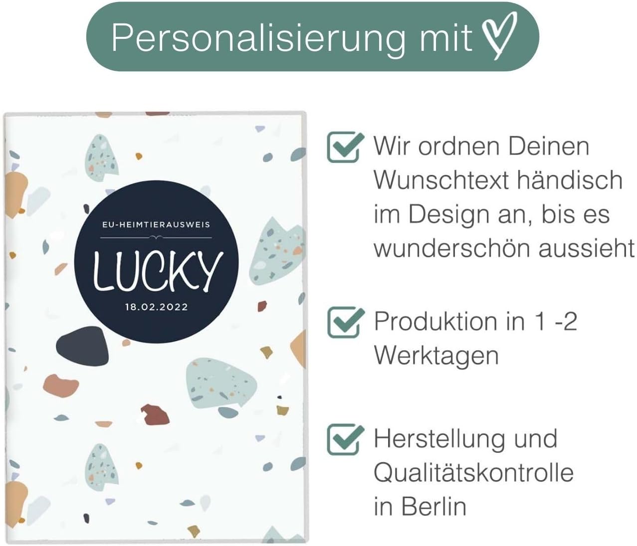 Lucky Wilhelm Fell EU-Heimtierausweis für Tiere Mit Namen