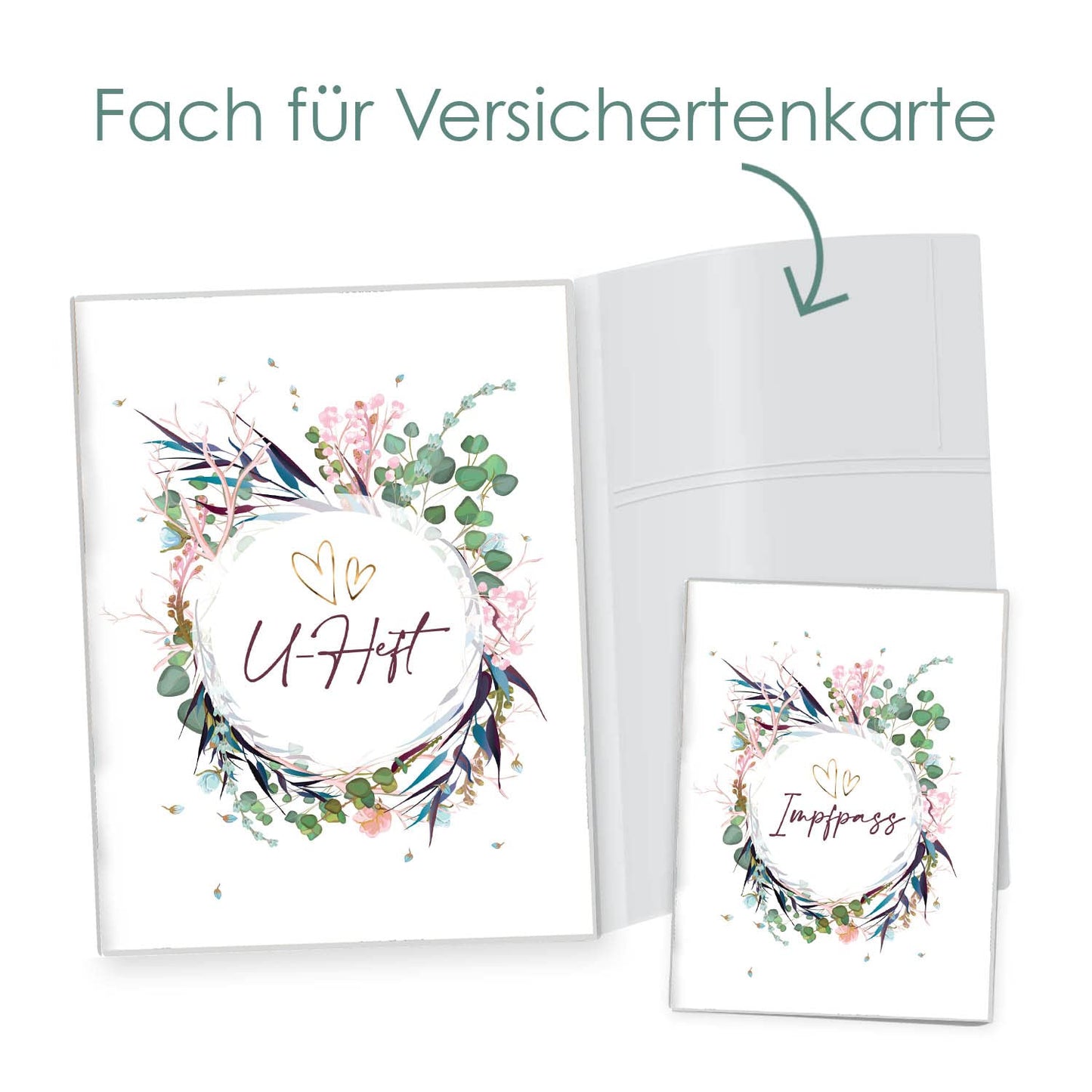 Flower Party U-Heft und Impfpasshülle Ohne Personalisierung