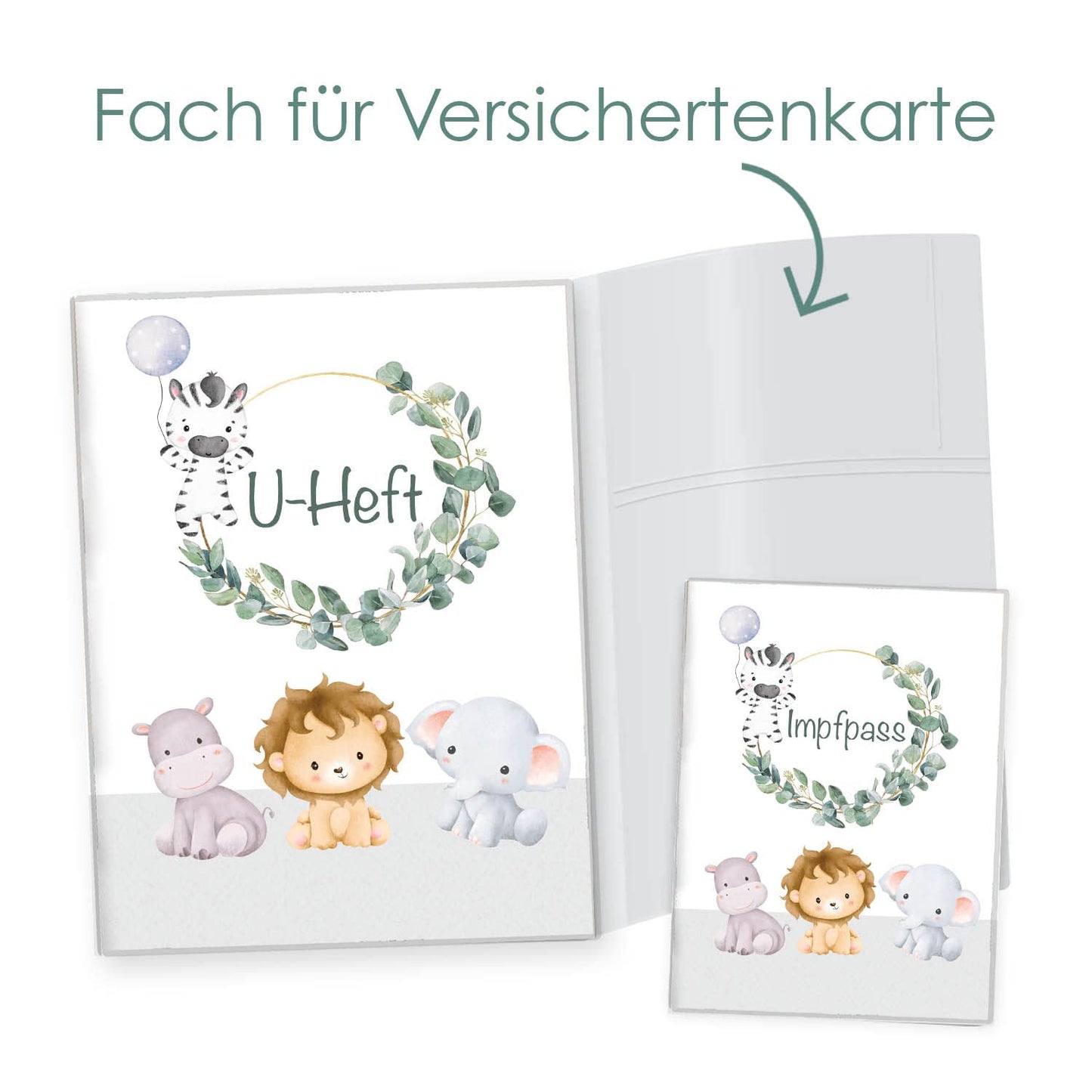 Süße Tiere U-Heft und Impfpasshülle Ohne Personalisierung