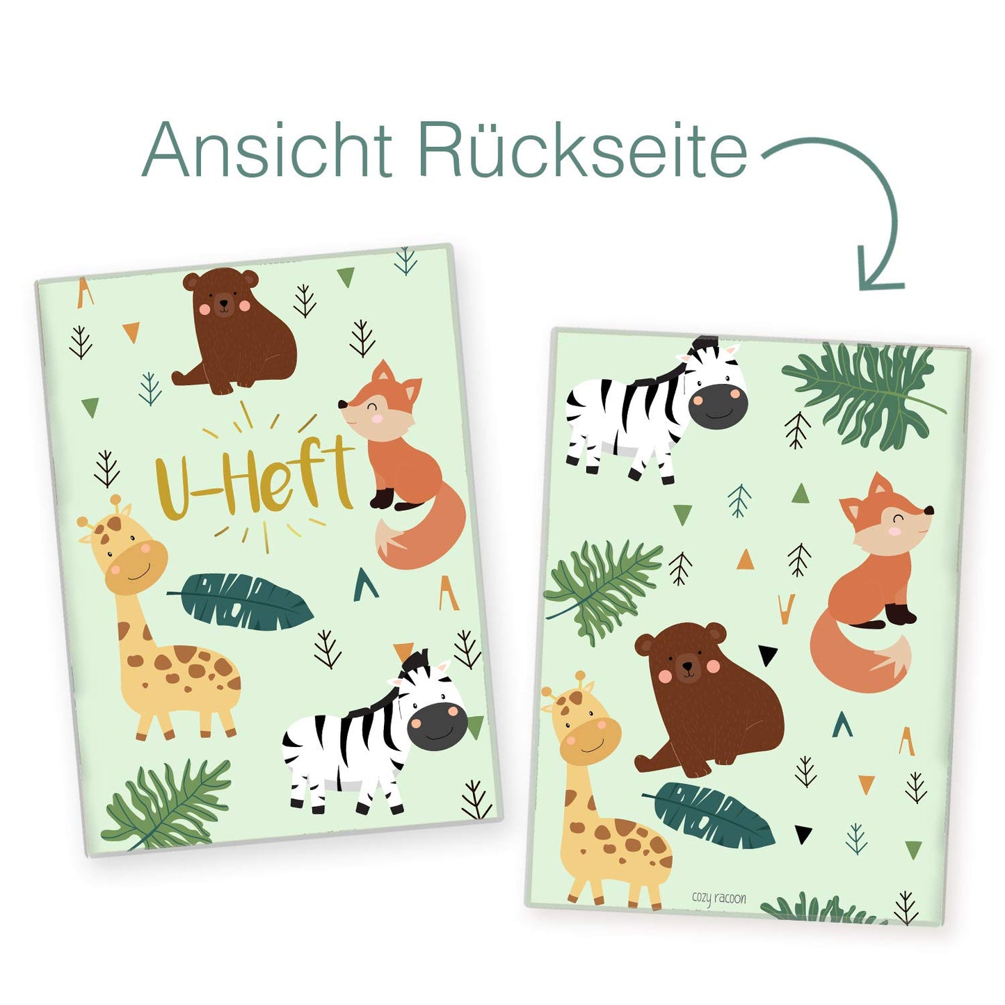Zebra & Giraffe U-Heft und Impfpasshülle Ohne Personalisierung