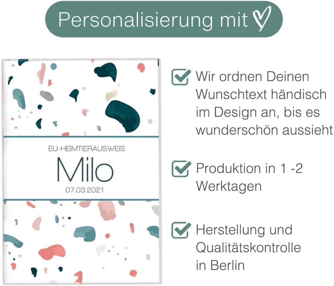 Milo Wilhelm Fell EU-Heimtierausweis für Tiere Mit Namen