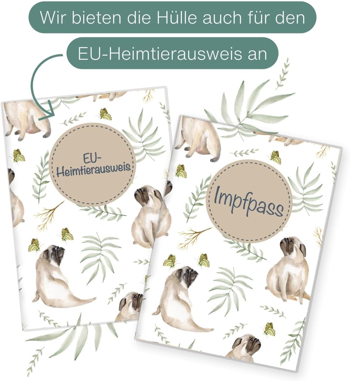 Cotton Wilhelm Fell Impfpasshülle für Tiere