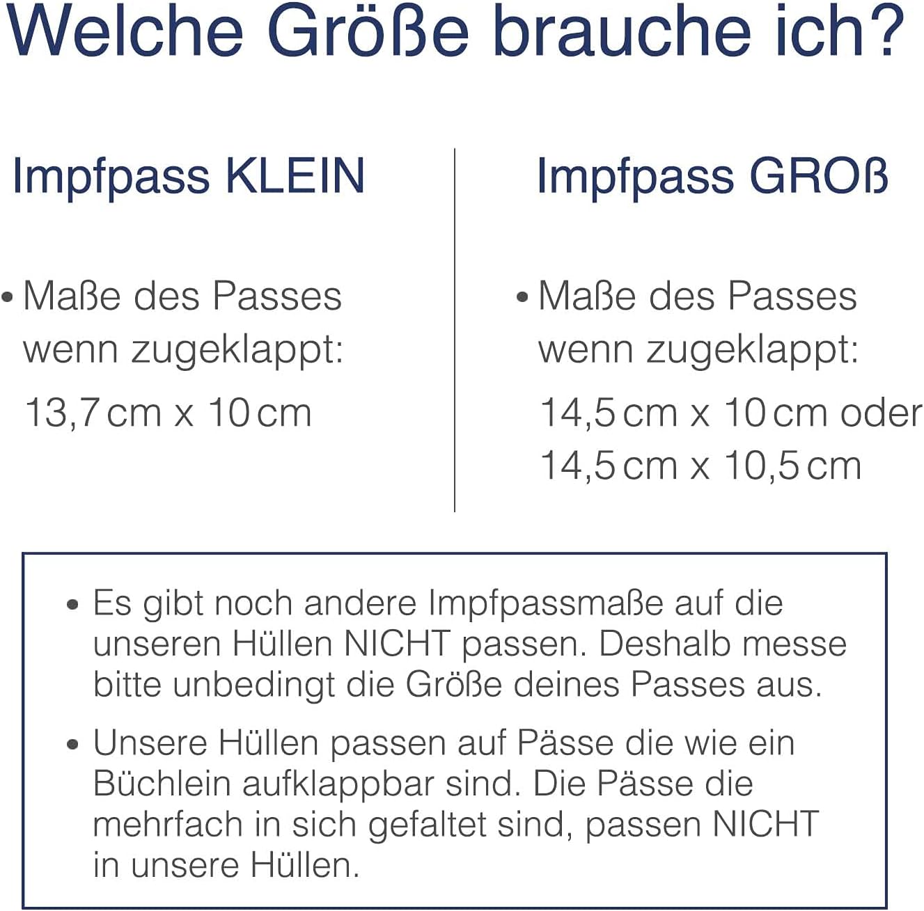 Dark Blue Impfpasshülle für Erwachsene und Kinder