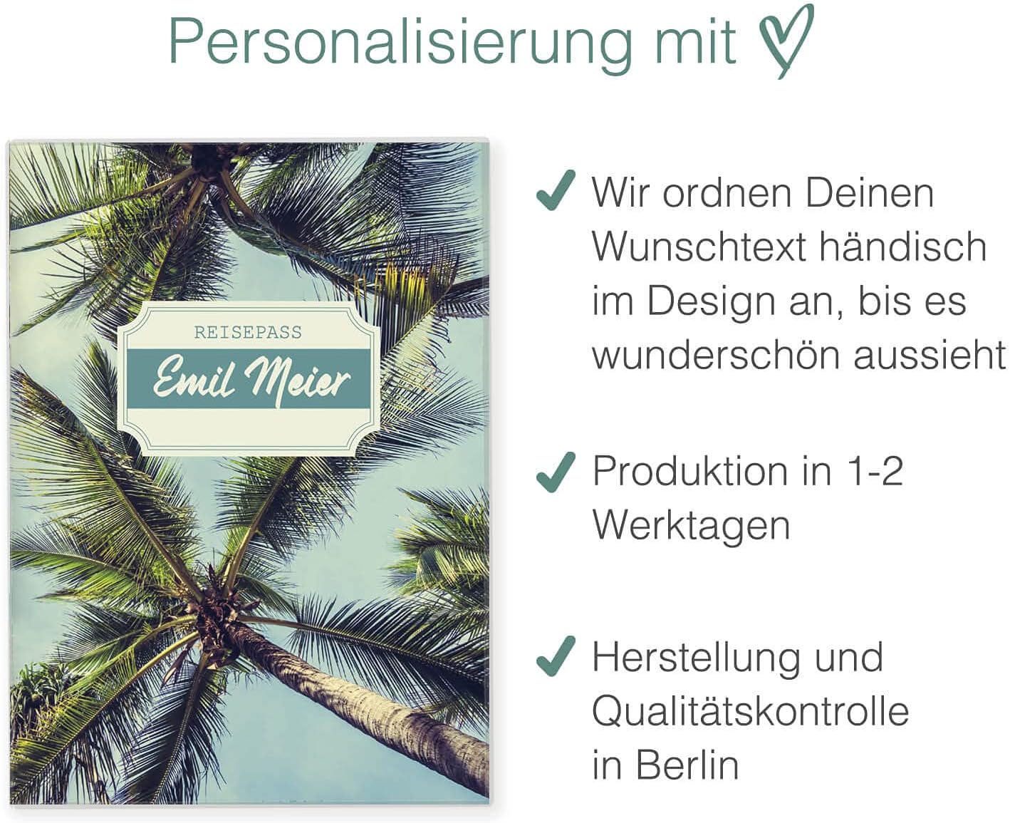 Holiday Sky Reisepasshülle für Erwachsene und Kinder Mit Namen