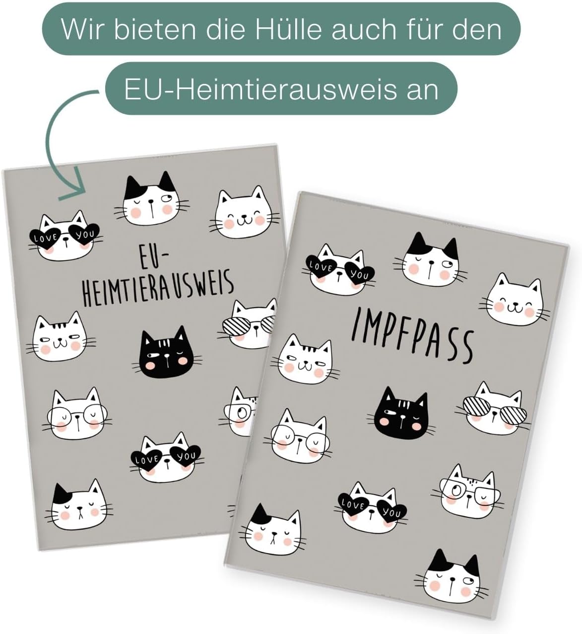 Katze Wilhelm Fell Impfpasshülle für Tiere
