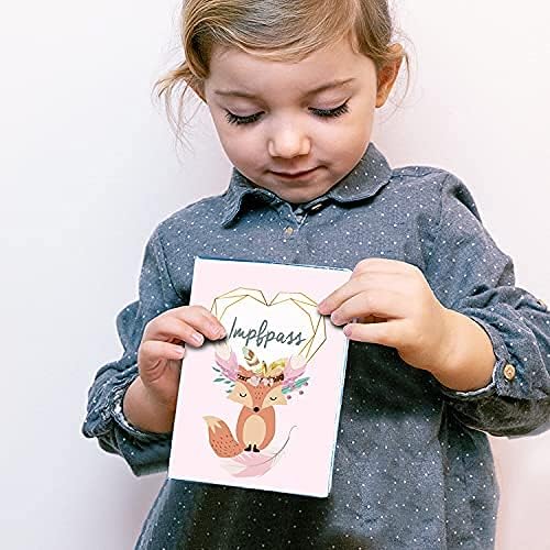 Boho Fuchs Rosa Impfpasshülle für Erwachsene und Kinder
