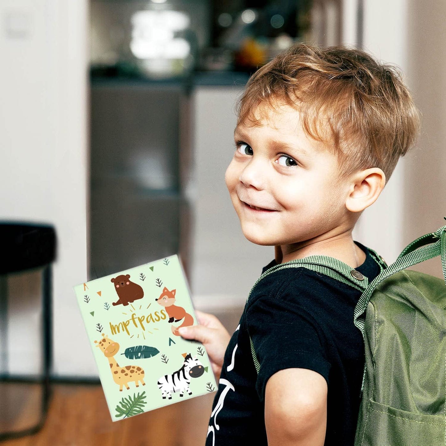 Zebra & Giraffe Impfpasshülle für Erwachsene und Kinder