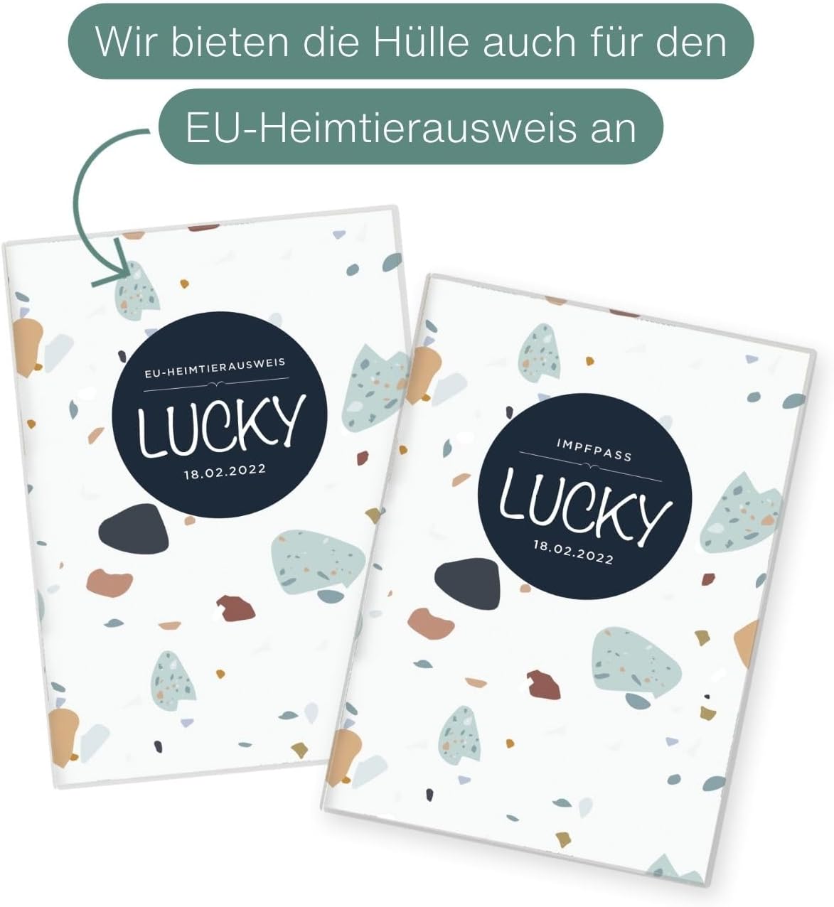 Lucky Wilhelm Fell Impfpasshülle für Tiere Mit Namen