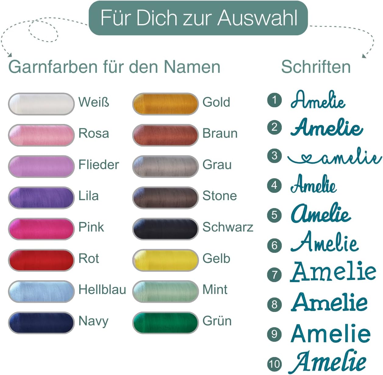 Dunkelgrau Hochwertiges Händehandtuch Bestickt mit Namen