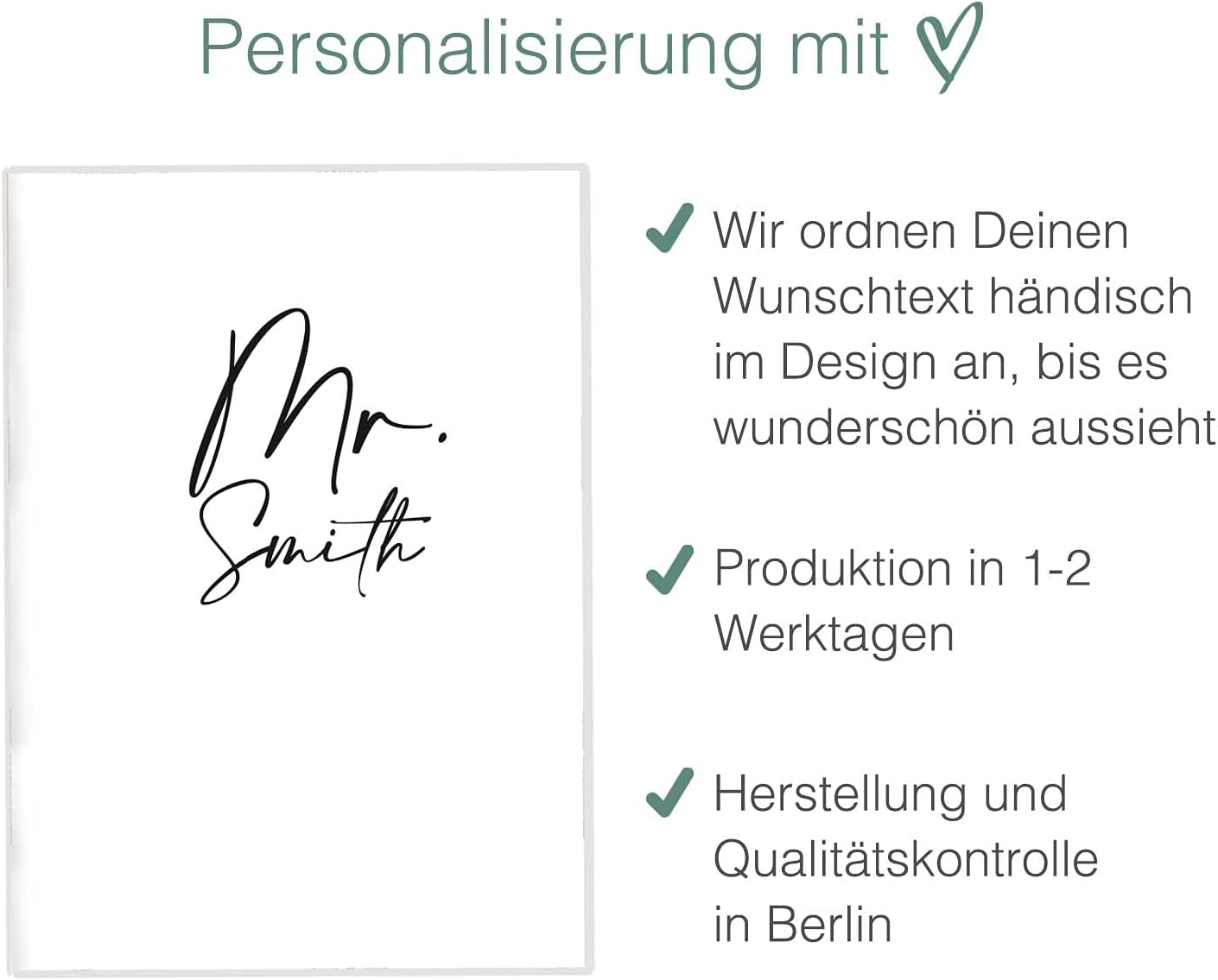Mr. Personalisierbare Impfpasshülle für Erwachsene und Kinder