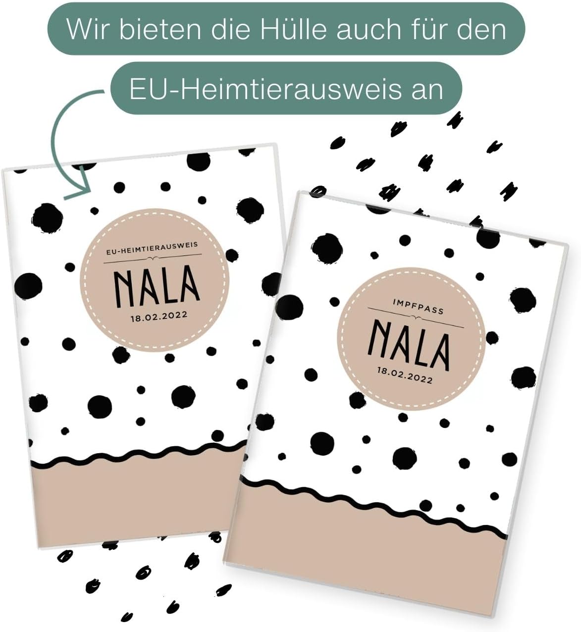 Nala Wilhelm Fell Impfpasshülle für Tiere Mit Namen