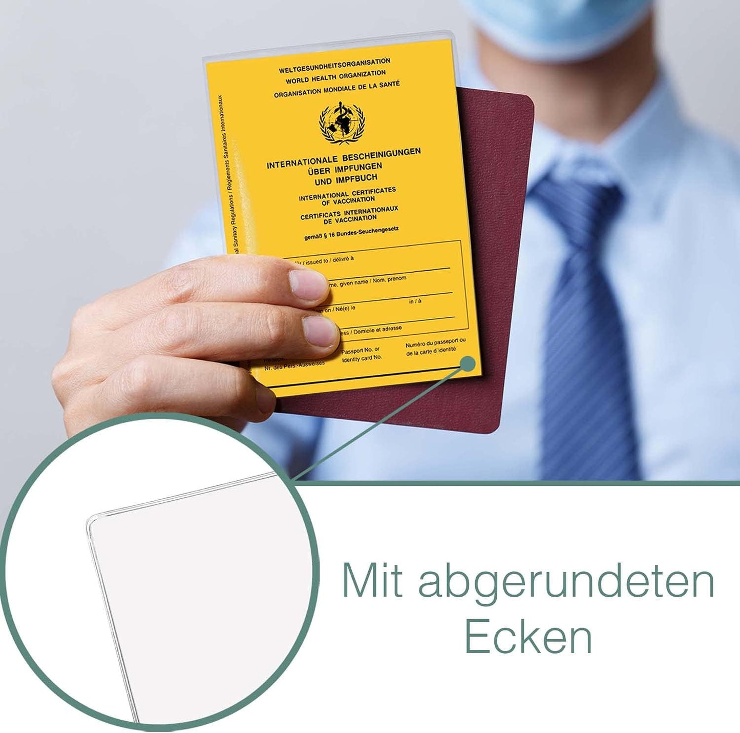 2 Impfpasshüllen für Erwachsene und Kinder