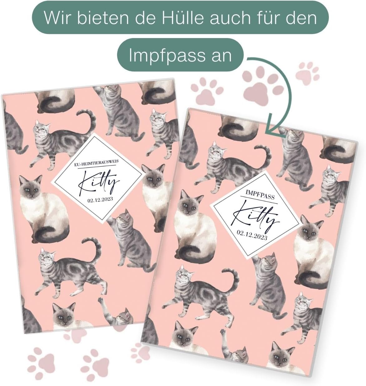Kitty Wilhelm Fell EU-Heimtierausweis für Tiere Mit Namen