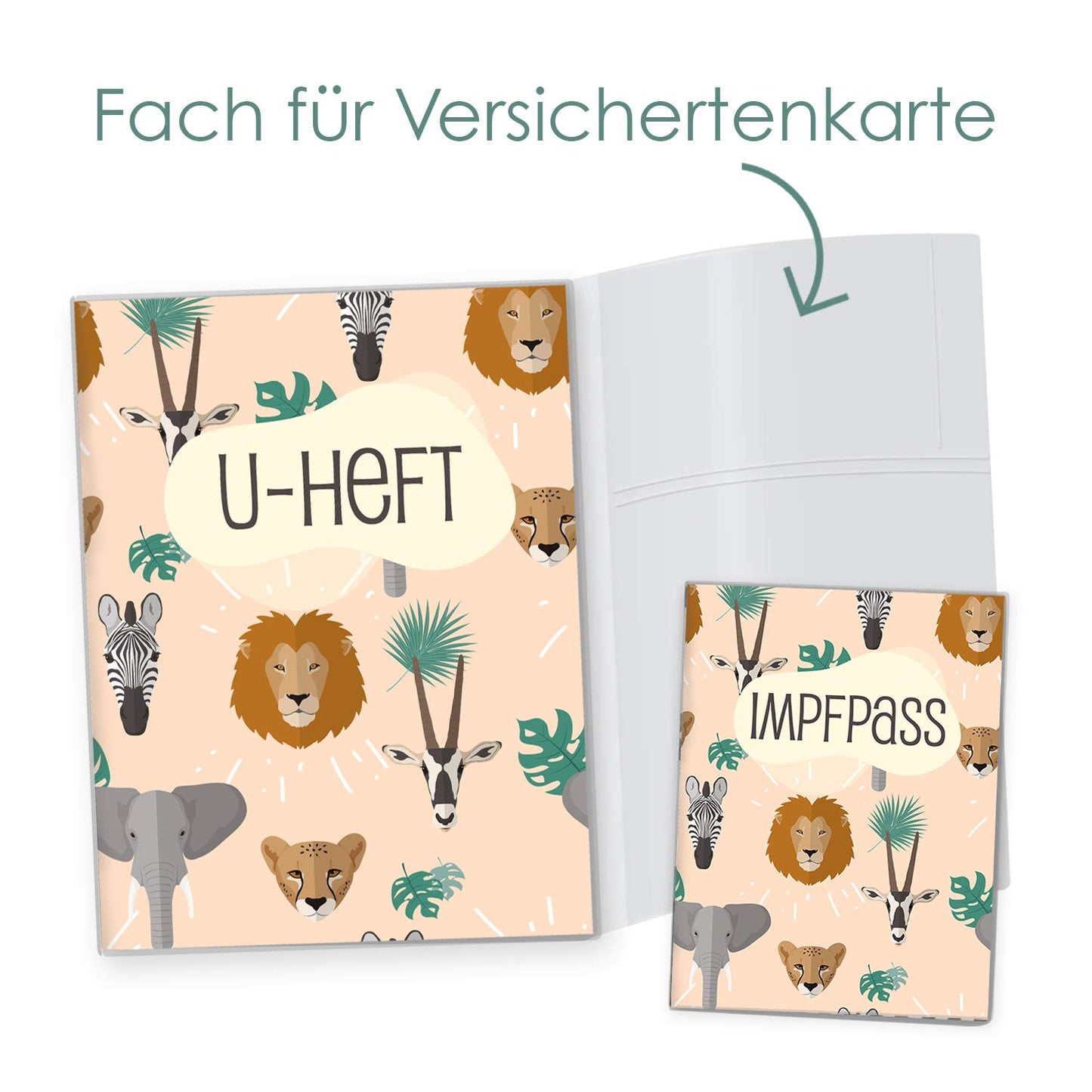 Safari U-Heft und Impfpasshülle Ohne Personalisierung
