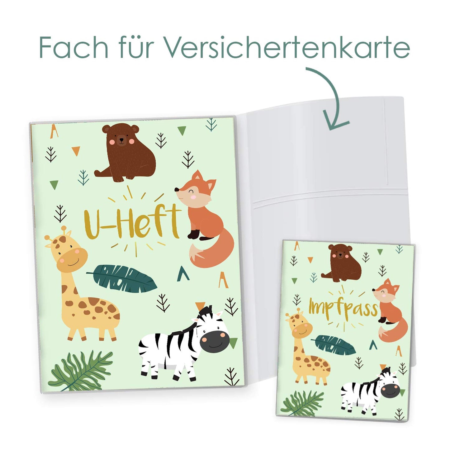 Zebra & Giraffe U-Heft und Impfpasshülle Ohne Personalisierung