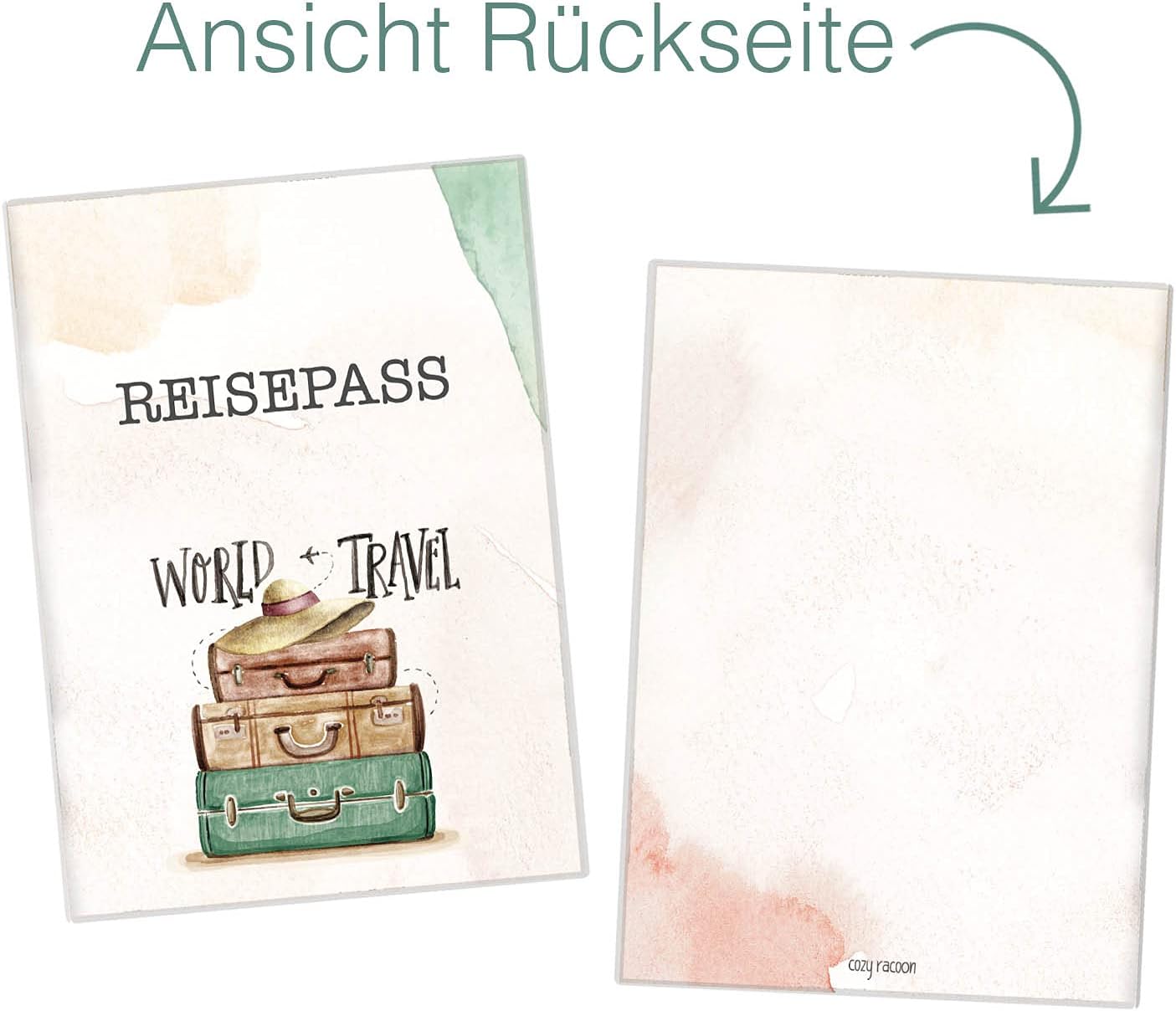 Koffer Reisepasshülle für Erwachsene und Kinder