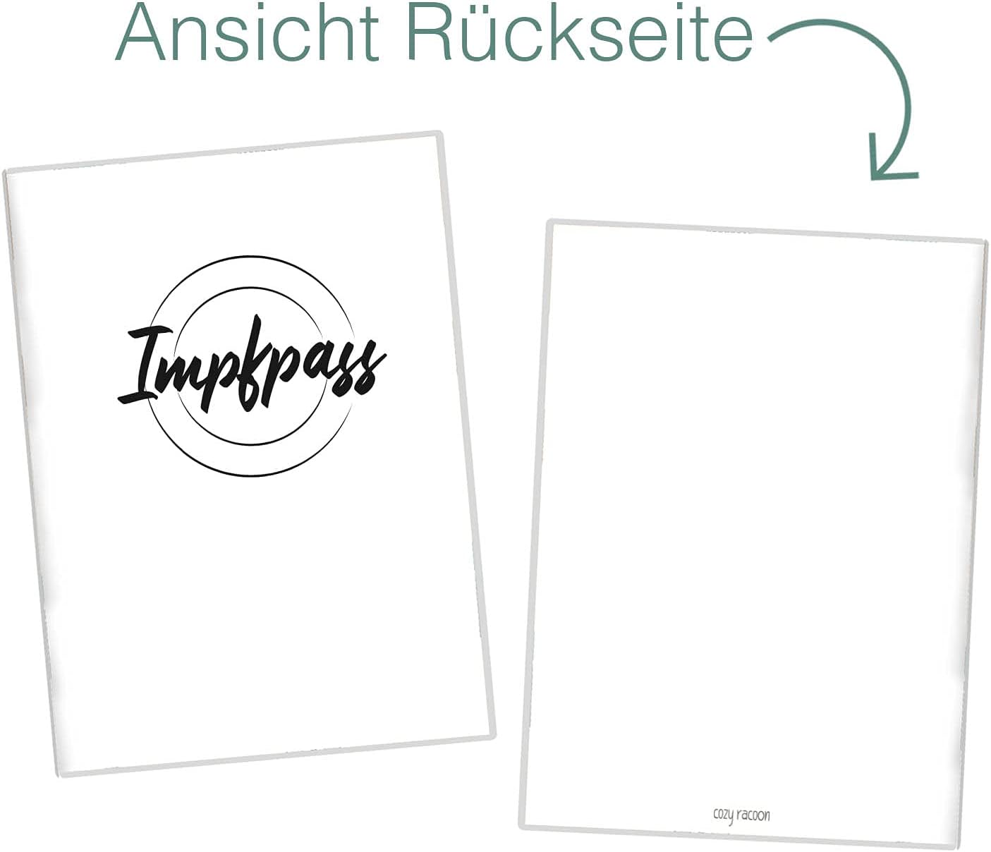 Clear White Impfpasshülle für Erwachsene und Kinder
